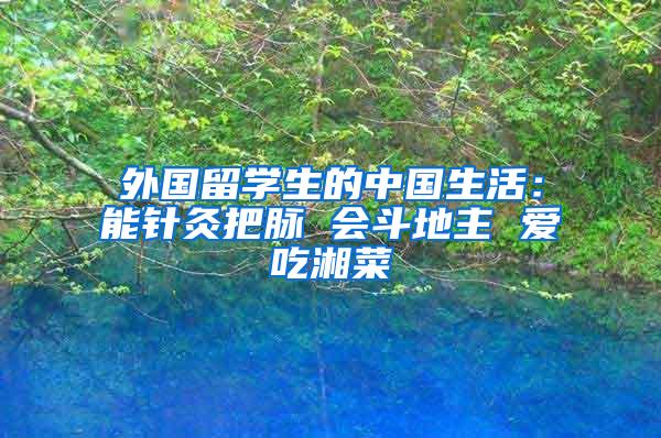 外国留学生的中国生活：能针灸把脉 会斗地主 爱吃湘菜