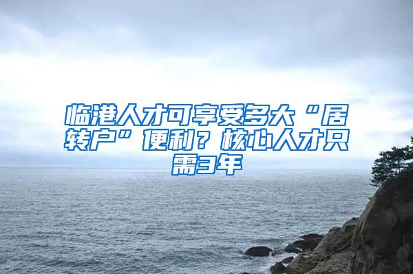 临港人才可享受多大“居转户”便利？核心人才只需3年