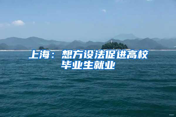 上海：想方设法促进高校毕业生就业