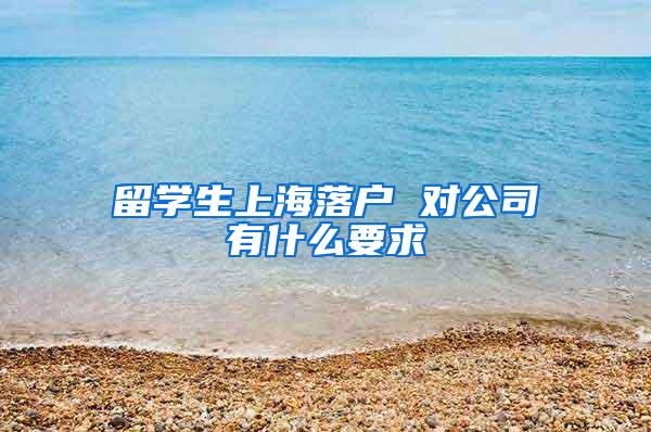 留学生上海落户 对公司有什么要求