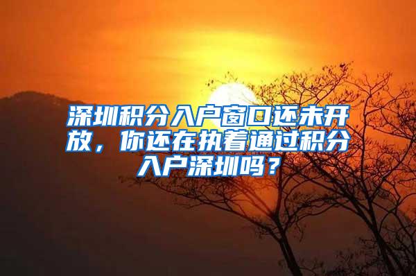 深圳积分入户窗口还未开放，你还在执着通过积分入户深圳吗？