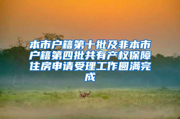 本市户籍第十批及非本市户籍第四批共有产权保障住房申请受理工作圆满完成