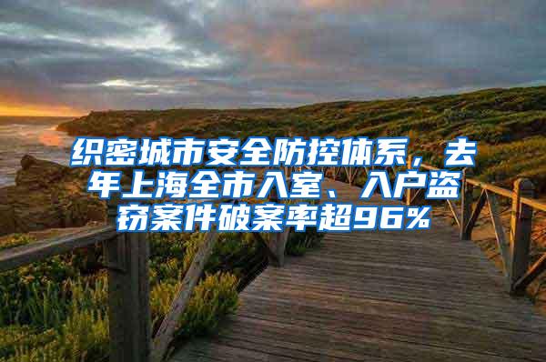 织密城市安全防控体系，去年上海全市入室、入户盗窃案件破案率超96%