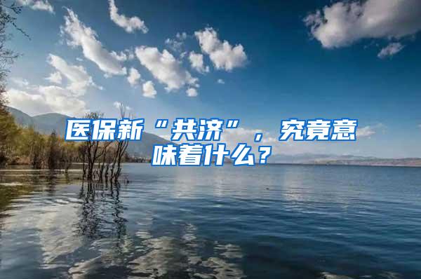 医保新“共济”，究竟意味着什么？