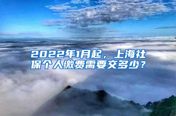 2022年1月起，上海社保个人缴费需要交多少？