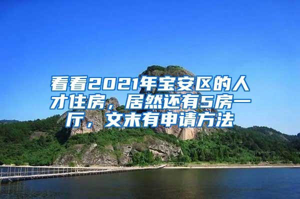 看看2021年宝安区的人才住房，居然还有5房一厅，文末有申请方法