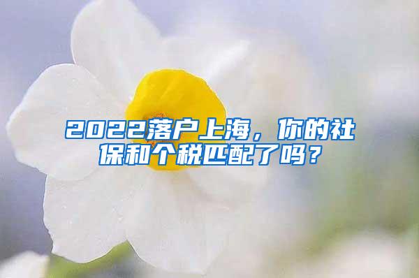 2022落户上海，你的社保和个税匹配了吗？