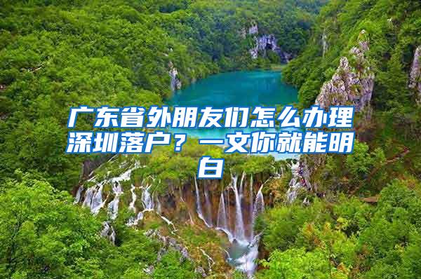 广东省外朋友们怎么办理深圳落户？一文你就能明白