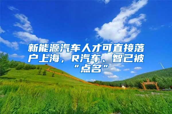 新能源汽车人才可直接落户上海，R汽车、智己被“点名”