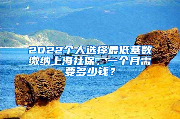 2022个人选择最低基数缴纳上海社保，一个月需要多少钱？