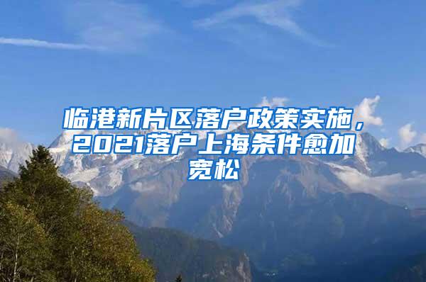 临港新片区落户政策实施，2021落户上海条件愈加宽松