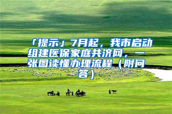 「提示」7月起，我市启动组建医保家庭共济网，一张图读懂办理流程（附问答）