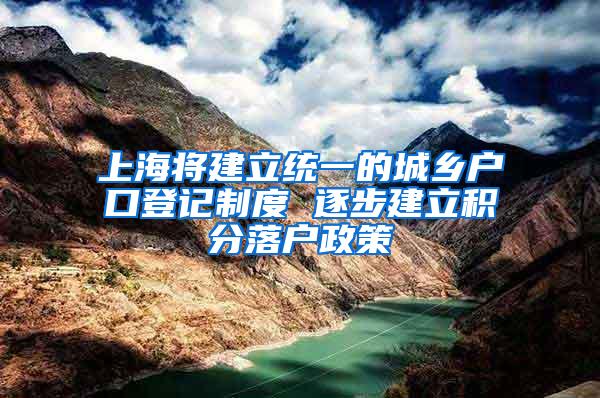 上海将建立统一的城乡户口登记制度 逐步建立积分落户政策