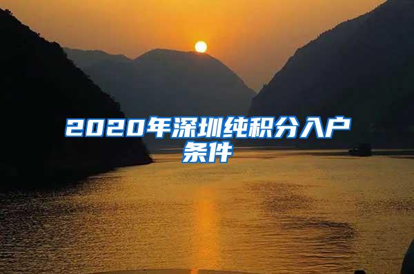 2020年深圳纯积分入户条件