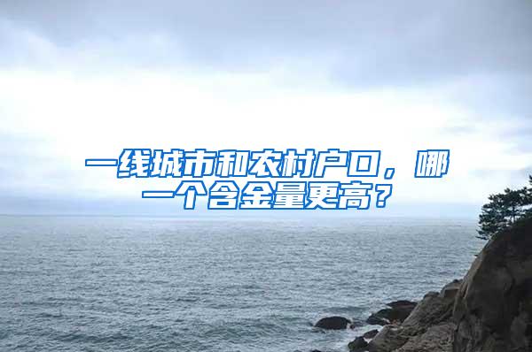 一线城市和农村户口，哪一个含金量更高？