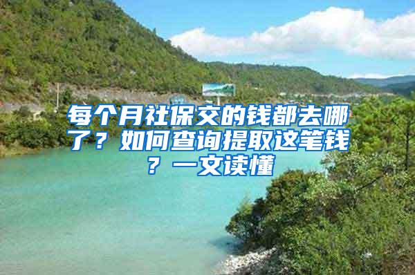 每个月社保交的钱都去哪了？如何查询提取这笔钱？一文读懂