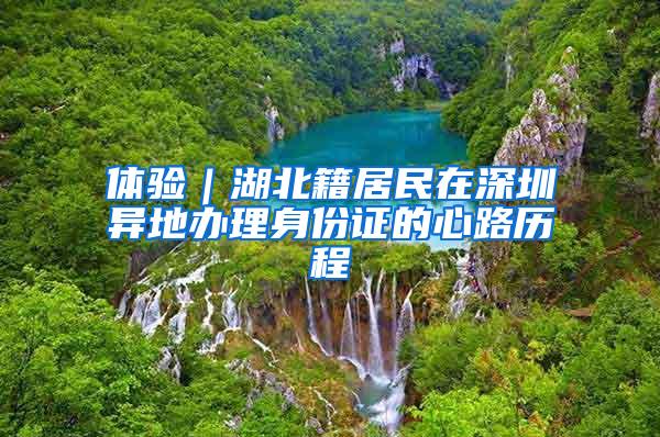 体验｜湖北籍居民在深圳异地办理身份证的心路历程