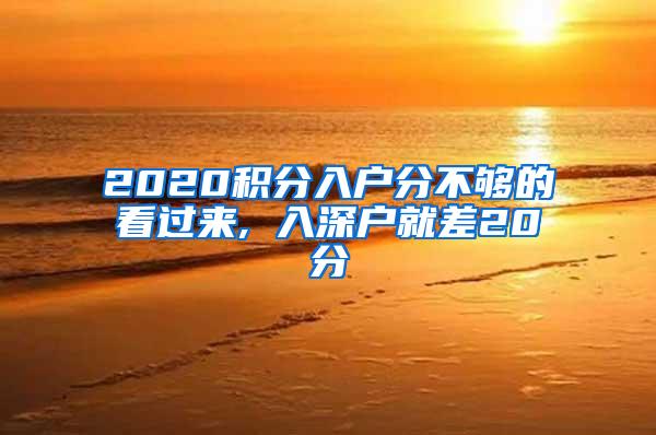 2020积分入户分不够的看过来, 入深户就差20分