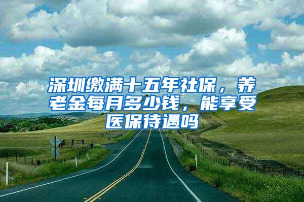 深圳缴满十五年社保，养老金每月多少钱，能享受医保待遇吗