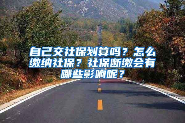 自己交社保划算吗？怎么缴纳社保？社保断缴会有哪些影响呢？