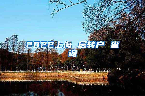 2022上海 居转户 查询