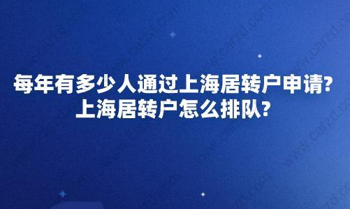 每年有多少人通过上海居转户申请