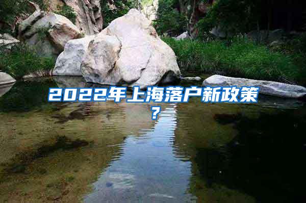 2022年上海落户新政策？