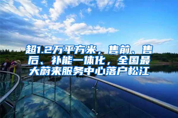 超1.2万平方米，售前、售后、补能一体化，全国最大蔚来服务中心落户松江