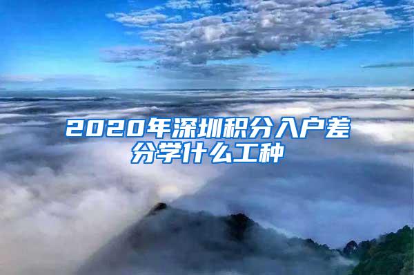 2020年深圳积分入户差分学什么工种