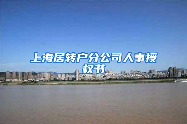 上海居转户分公司人事授权书