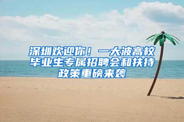 深圳欢迎你！一大波高校毕业生专属招聘会和扶持政策重磅来袭