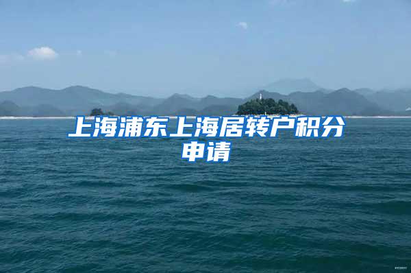 上海浦东上海居转户积分申请