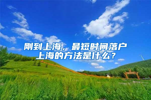 刚到上海，最短时间落户上海的方法是什么？