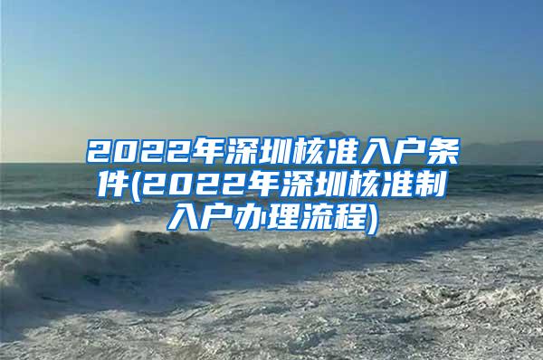 2022年深圳核准入户条件(2022年深圳核准制入户办理流程)