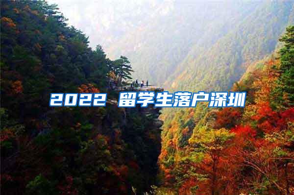 2022 留学生落户深圳