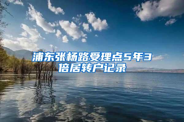 浦东张杨路受理点5年3倍居转户记录