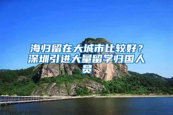 海归留在大城市比较好？深圳引进大量留学归国人员