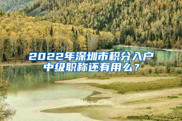 2022年深圳市积分入户中级职称还有用么？