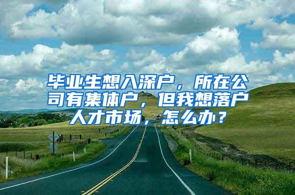 毕业生想入深户，所在公司有集体户，但我想落户人才市场，怎么办？