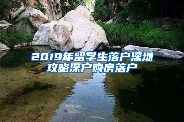 2019年留学生落户深圳攻略深户购房落户