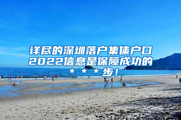 详尽的深圳落户集体户口2022信息是保障成功的＊＊＊步！