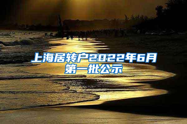 上海居转户2022年6月第一批公示