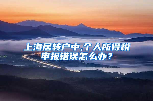 上海居转户中,个人所得税申报错误怎么办？