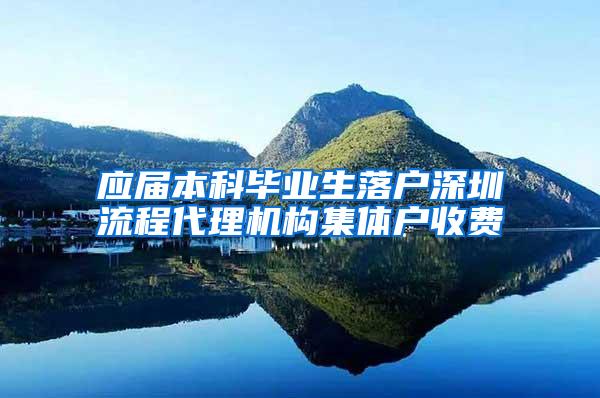 应届本科毕业生落户深圳流程代理机构集体户收费