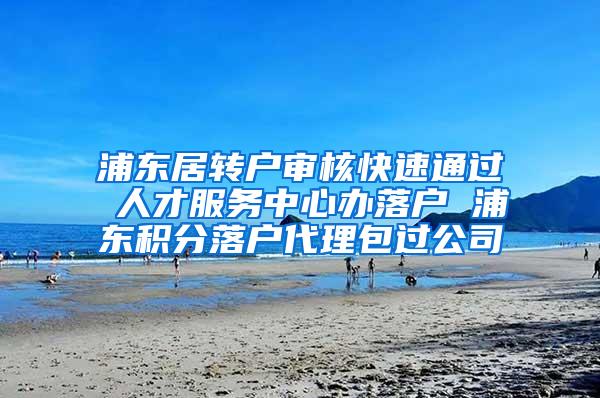 浦东居转户审核快速通过 人才服务中心办落户 浦东积分落户代理包过公司