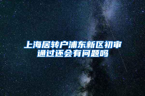 上海居转户浦东新区初审通过还会有问题吗