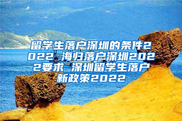 留学生落户深圳的条件2022 海归落户深圳2022要求 深圳留学生落户新政策2022