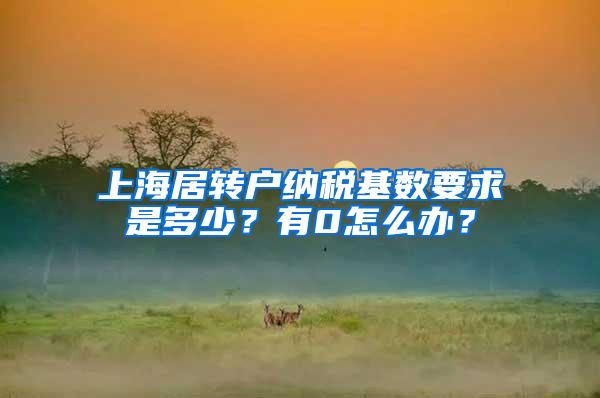 上海居转户纳税基数要求是多少？有0怎么办？