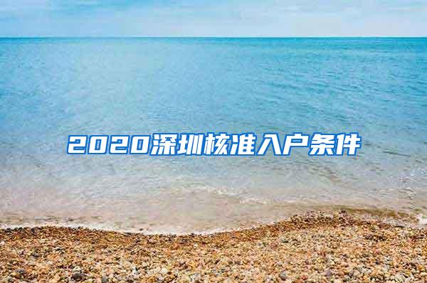 2020深圳核准入户条件