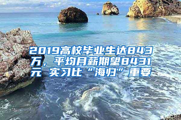 2019高校毕业生达843万，平均月薪期望8431元 实习比“海归”重要